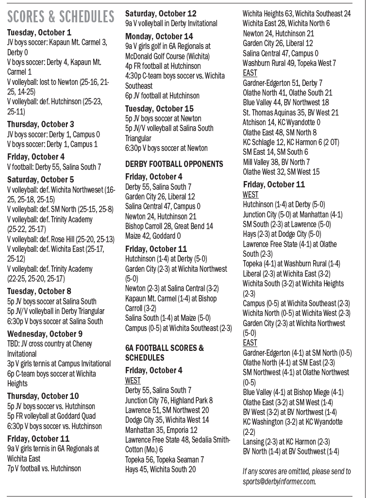 Oct. 9 Sports Report